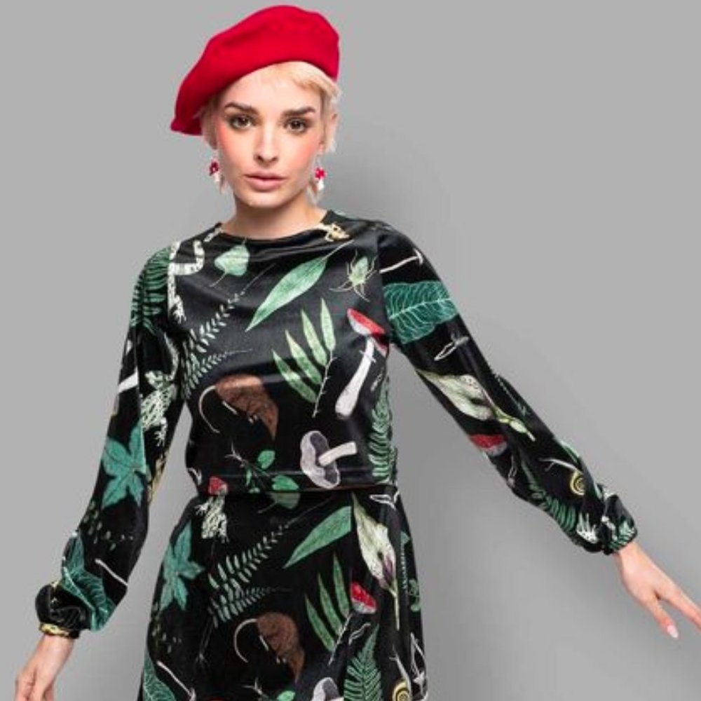 Cosmic Drifters Wild Woods Clara Long Sleeved Top Small